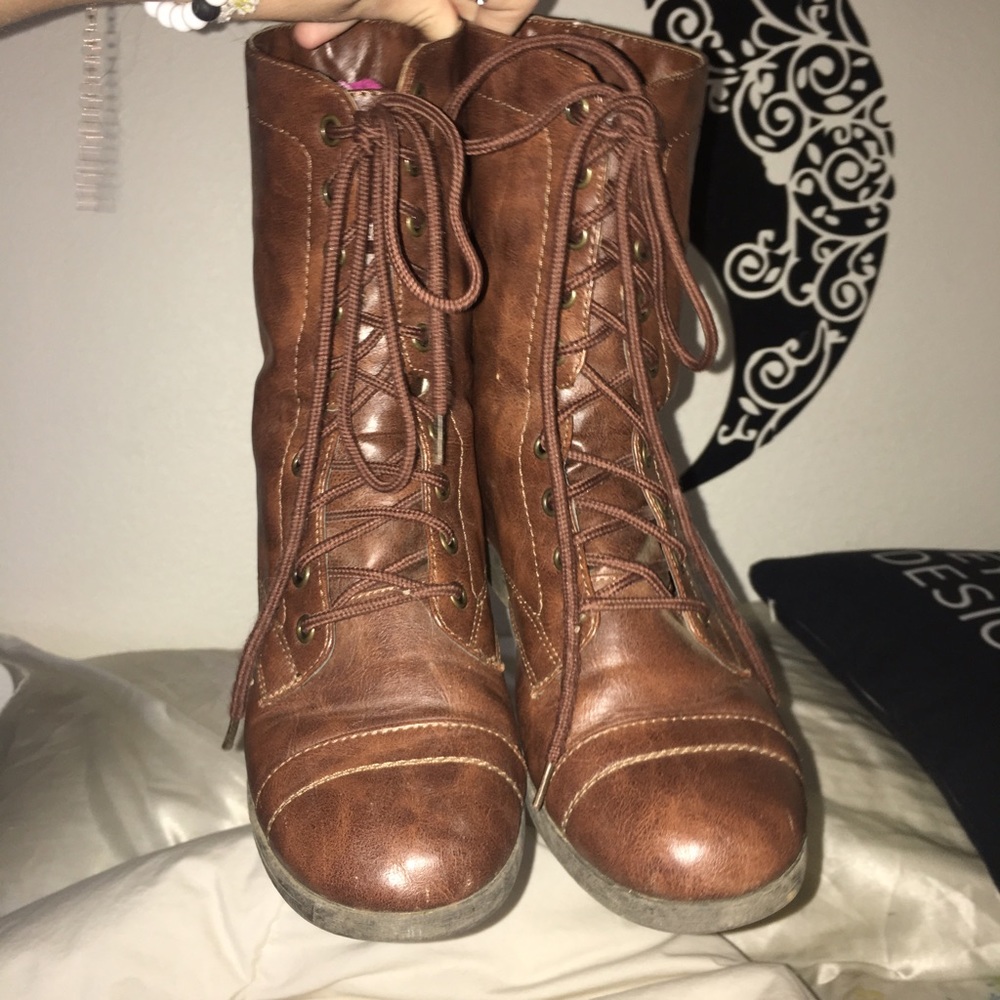 Brown Combat Boots