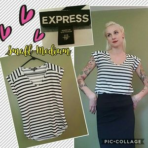 NEW Express striped top new size xs small pinup