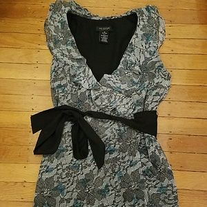 MM Couture Sleeveless Wrap Blouse