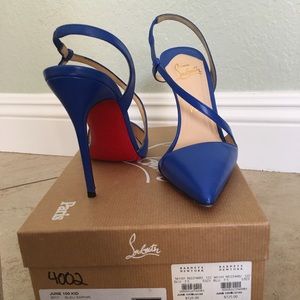 Beautiful Christian Louboutin blue June heels