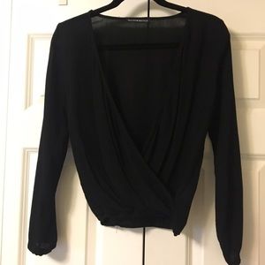 Brandy Melville Black Plunging V Top