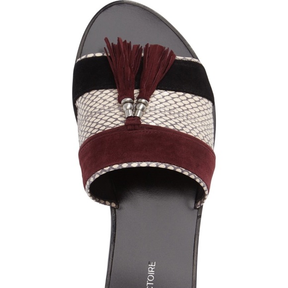 ANTHROPOLOGIE Pour La Victoire Leather Tasel Slide - Picture 3 of 6