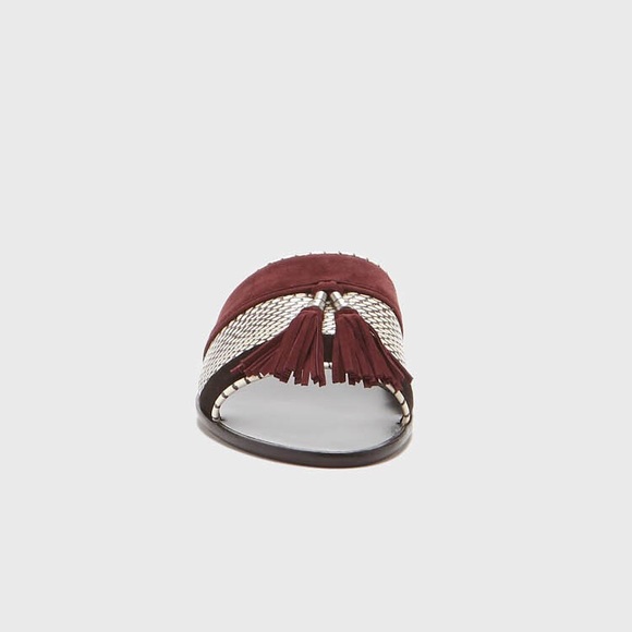 ANTHROPOLOGIE Pour La Victoire Leather Tasel Slide - Picture 4 of 6