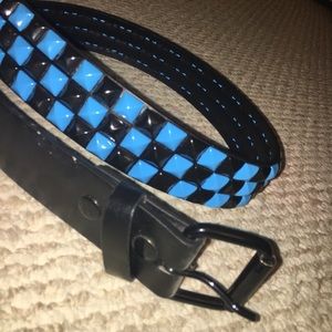 Black and Blue Studded Belt