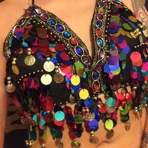 🖤 caravan sequin halter top 🖤