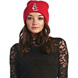 Minnie Mouse patch beanie