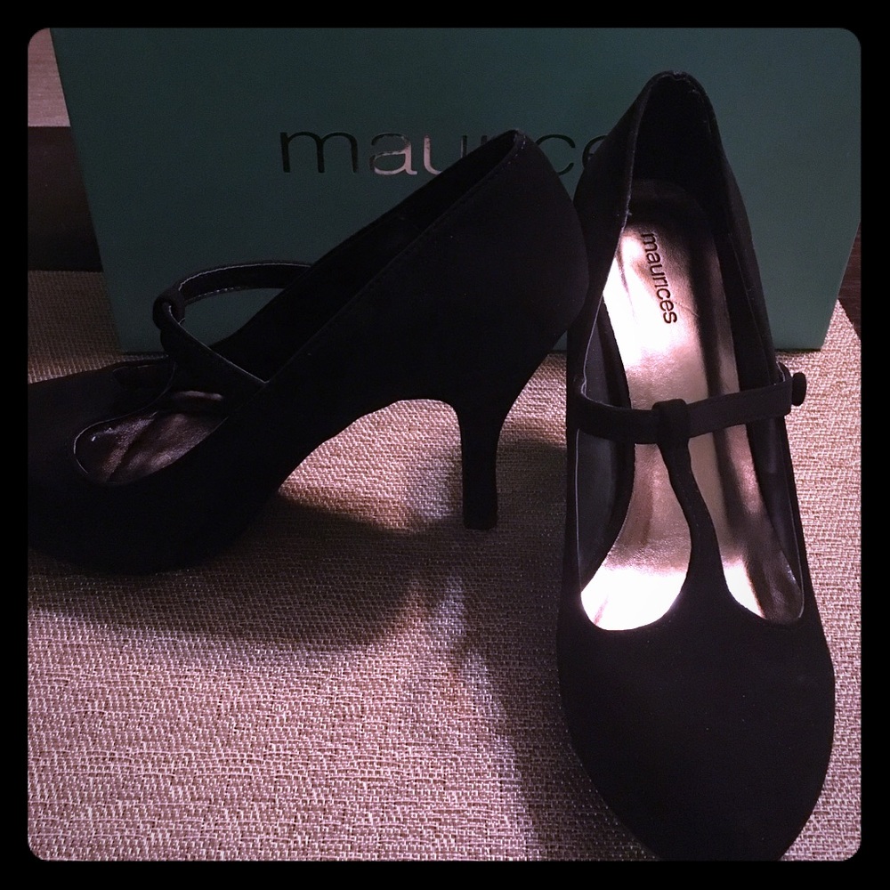 MAURICES Patricia Tstrap Heel- Black