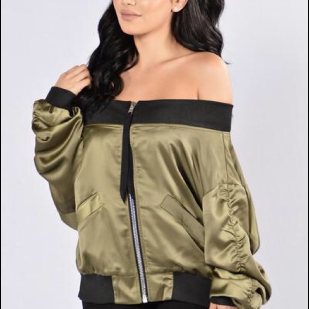 Fashion Nova Off the shoulder jacket