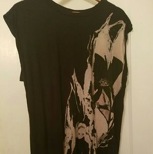 All Saints Black Print Tunic