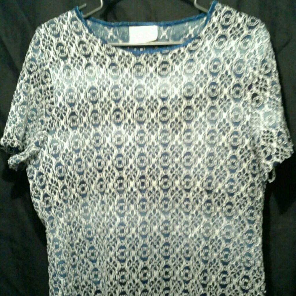 Kathy Lee Collection Embroidered Shirt XL