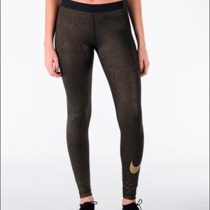 Gold Shimmer Nike Dr-Fit Leggings