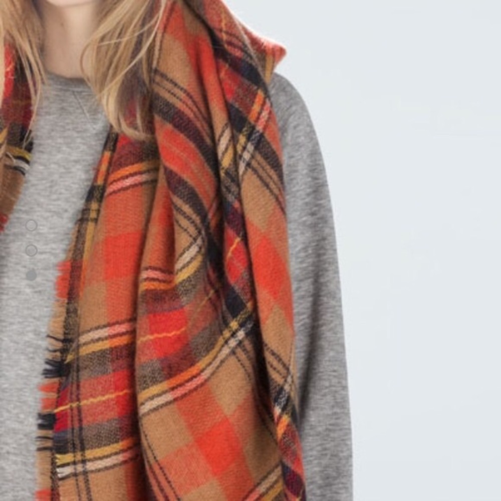 Orange Blanket Scarf -NWT-