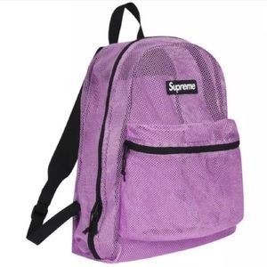 Brand new supreme purple mesh backpack