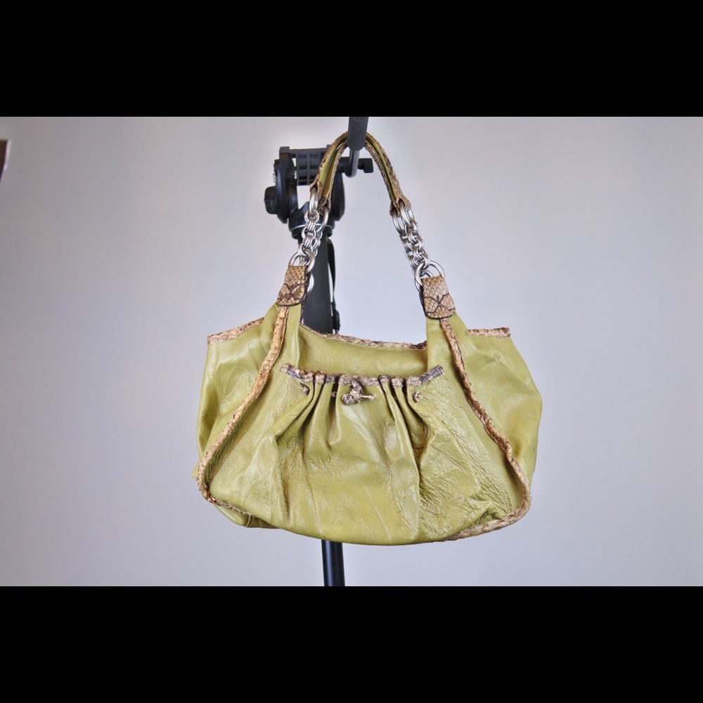 carlos falchi fatto a mamo tote snake skin