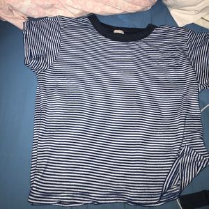 navy and white striped brandy melville shirt