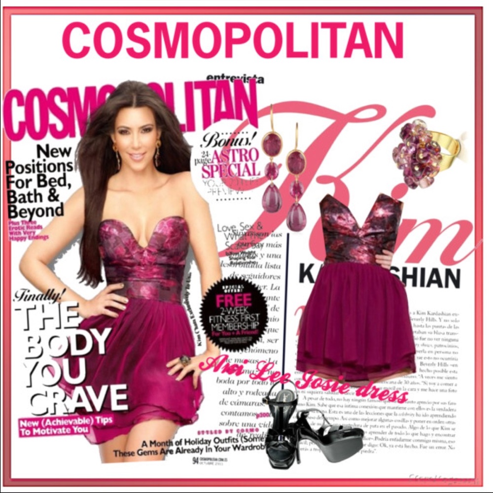 Ani Lee Dress in Plum as seen on Kim Kardashian