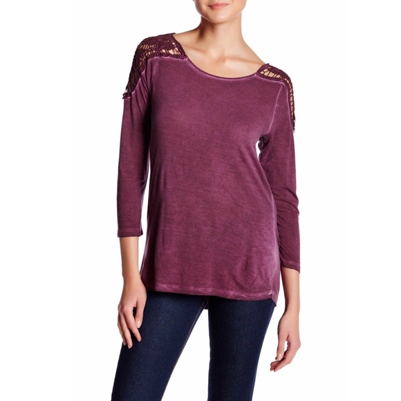 Lace Shoulder Top - Picture 2 of 3