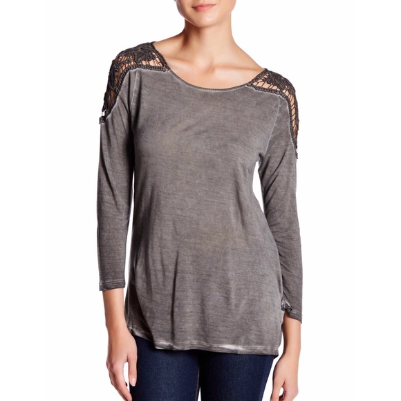 Lace Shoulder Top - Picture 2 of 3