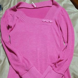 Pink sweater dress