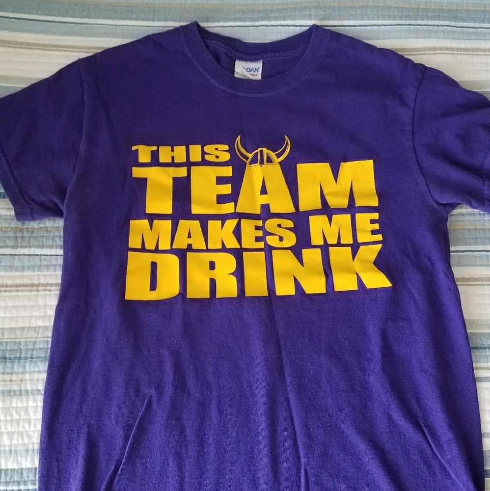 "This Team Makes Me Drink" Graphic Tee. SM