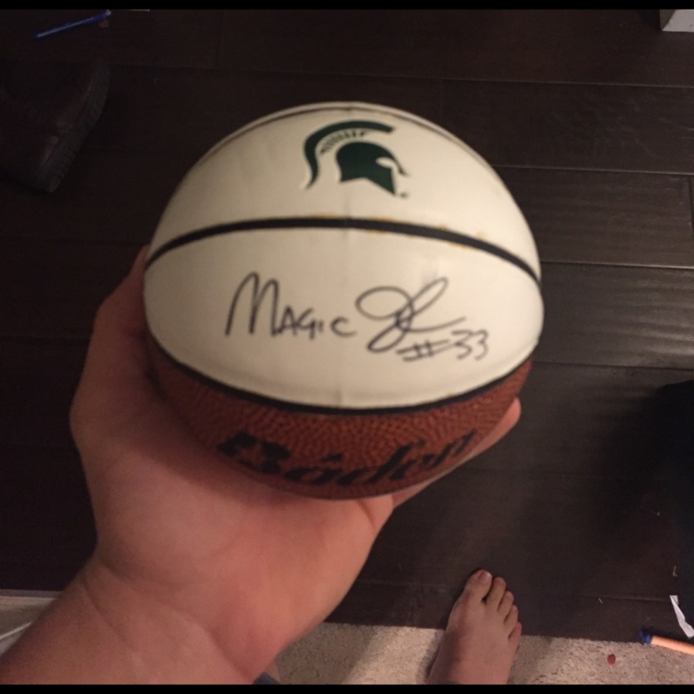 Magic Johnson signed ball