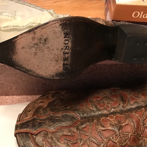 Stetson boots, very beautiful. Run big, marked 8B - Picture 2 of 4