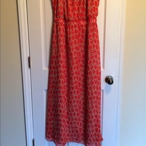 Banana Republic orange/red Maxi Dress