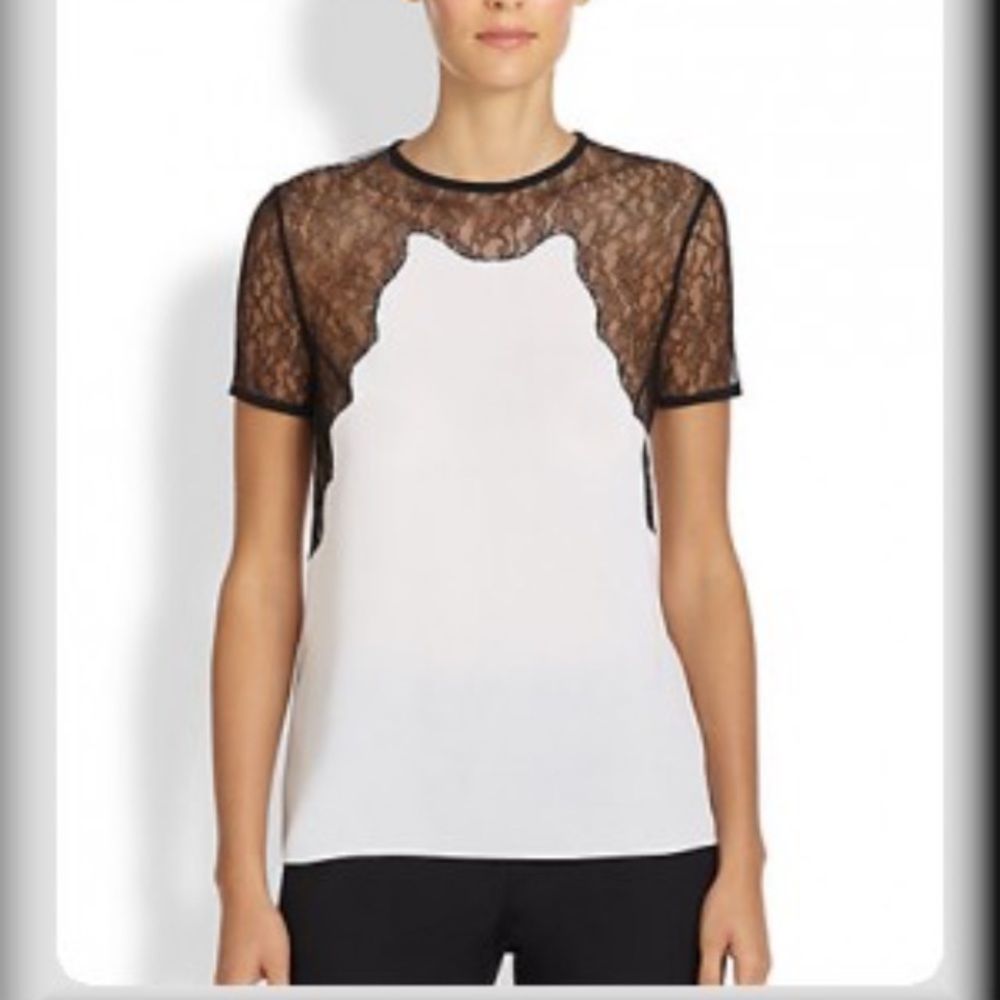 Michael Kors Silk & Lace Tee