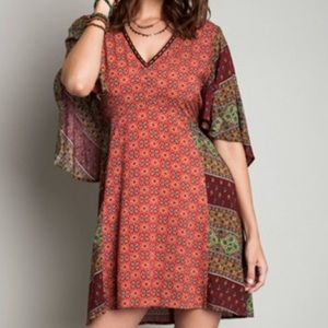 🌿REDUCED Umgee Printed Tie Back Dress/Top🌿