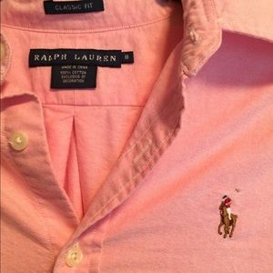 Ralph Lauren pink button down shirt (ladies)