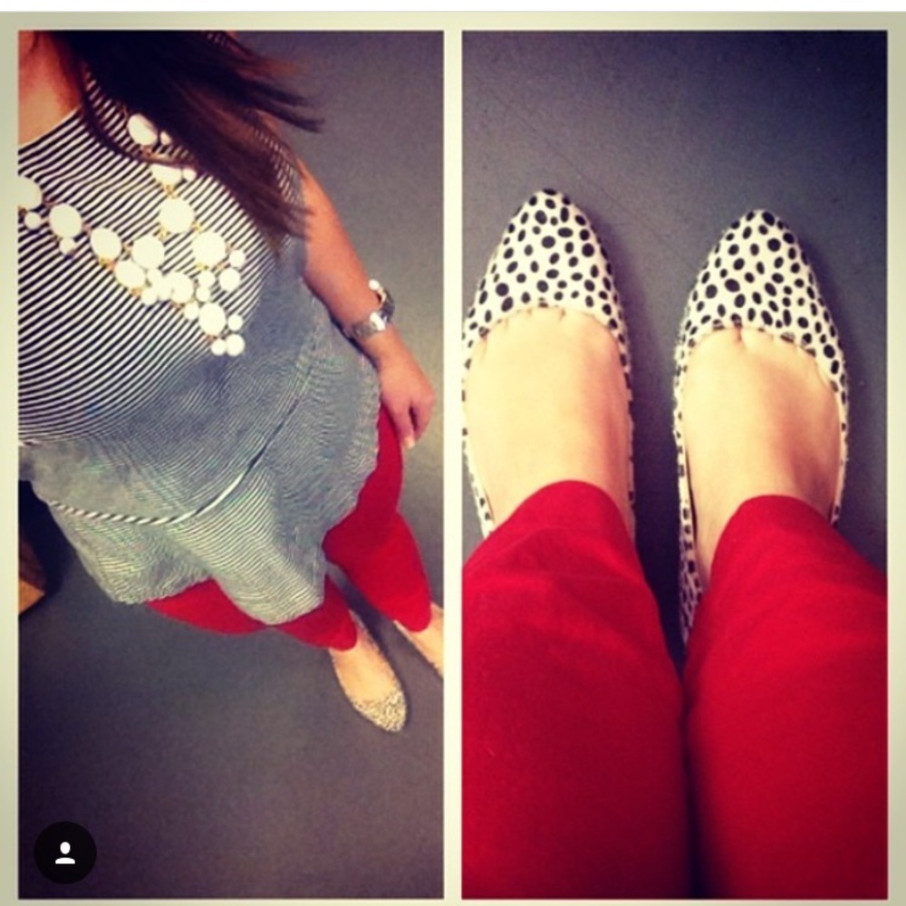 Black & White Spotted Flats