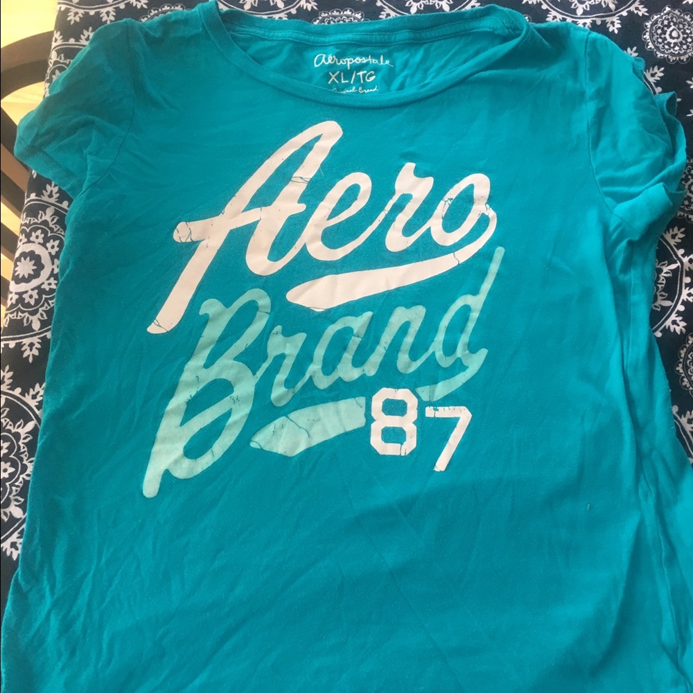 Aeropostale XL Turquoise Graphic T