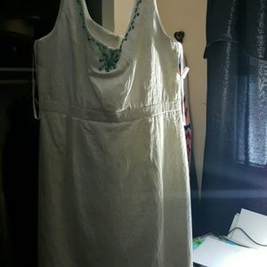 White and blue dress