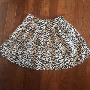 Black and white leopard print skirt