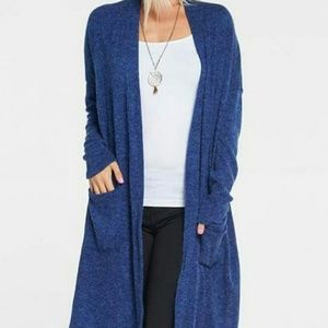 Medium Blue open front cardigan with pockets! NWOT