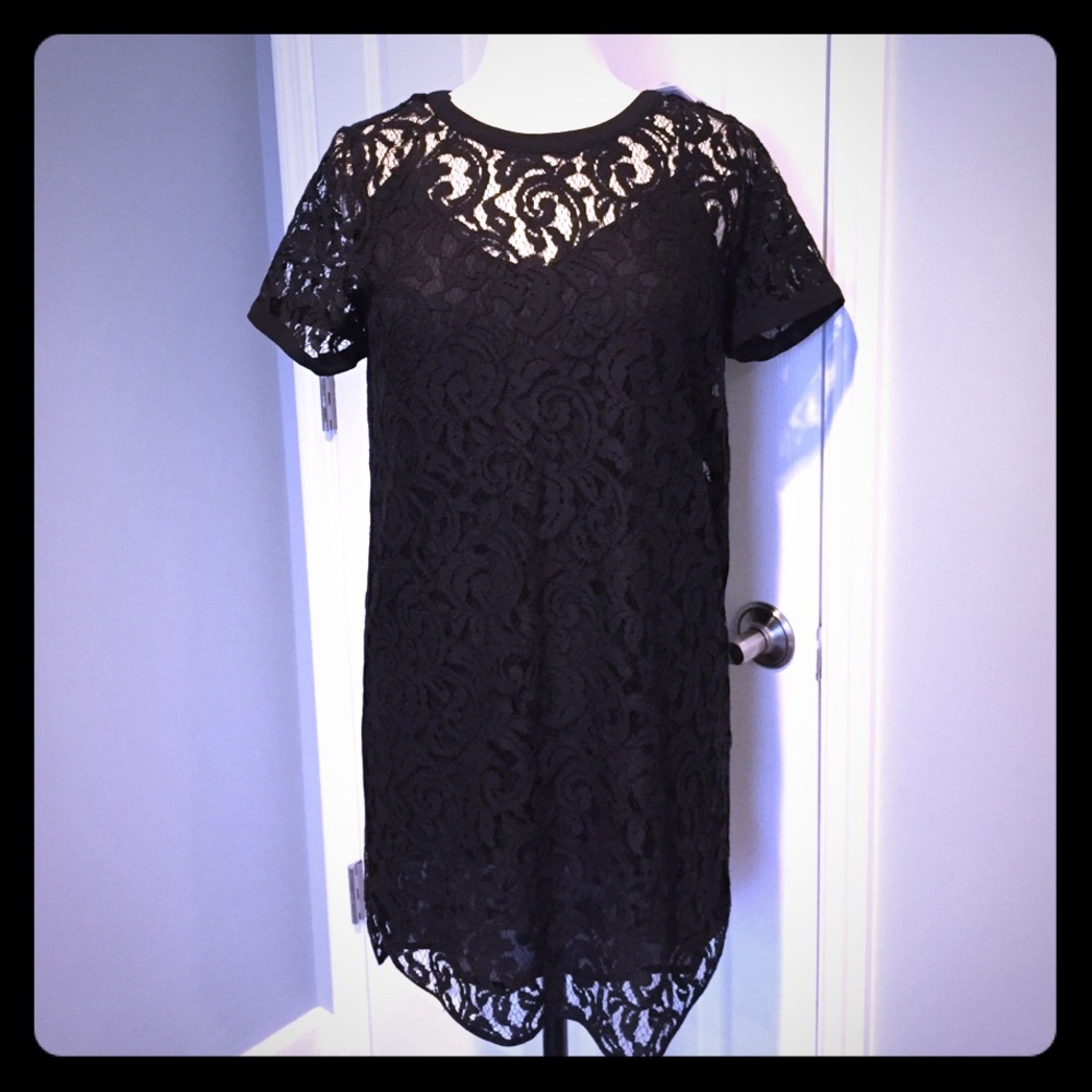 Michael Michael Kors black lace sheath dress