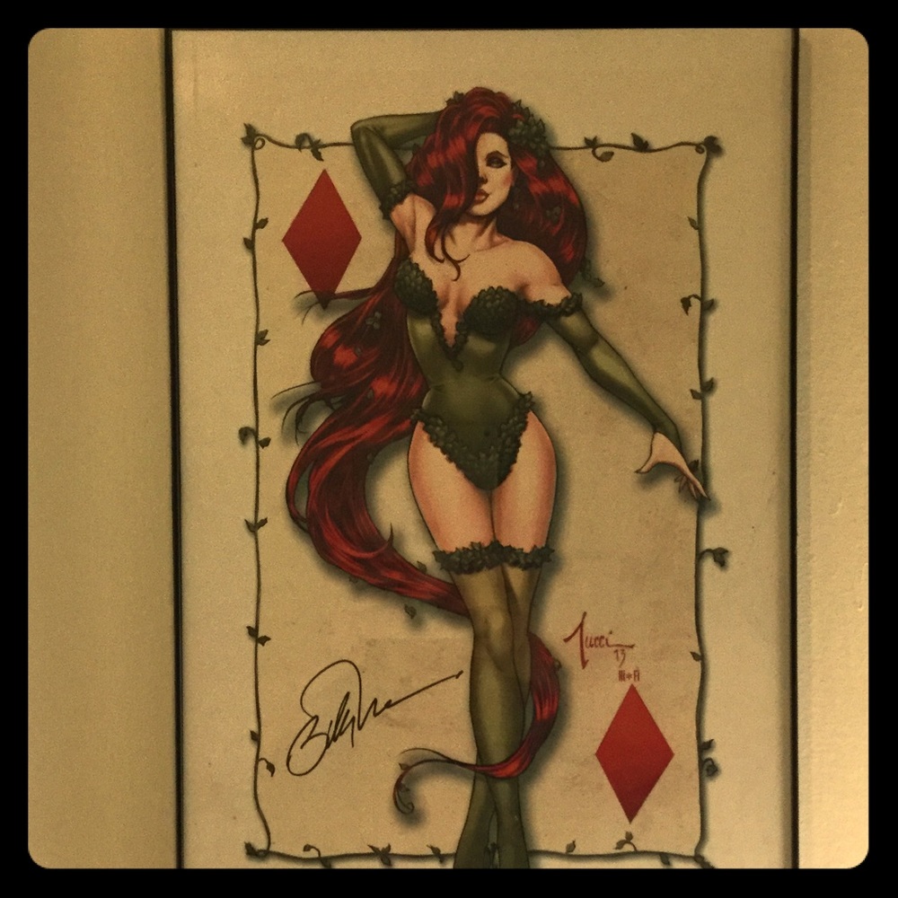 Poison ivy pinup girl art signed
