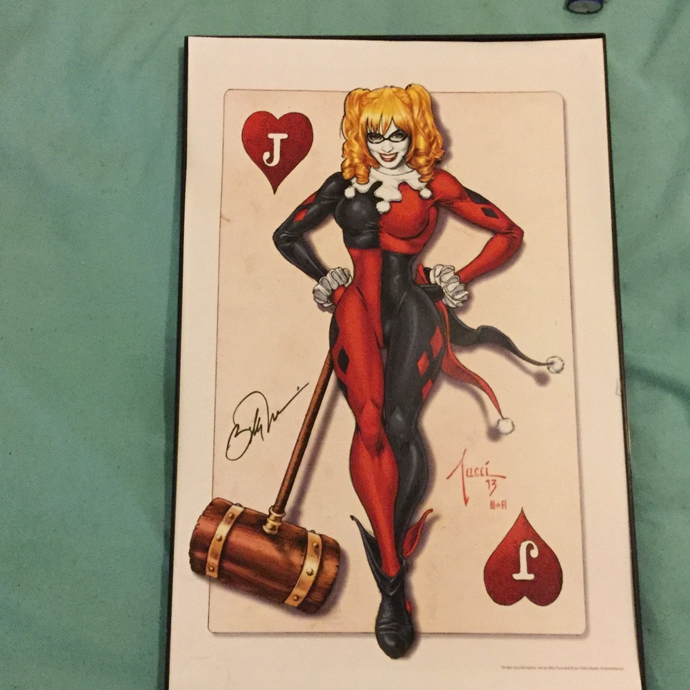 Harlequin pinup girl art