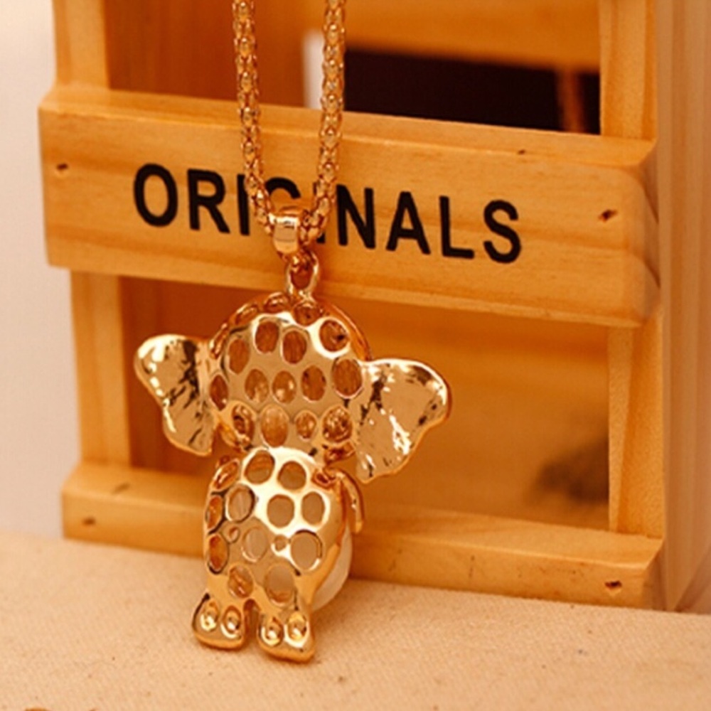 🔥🔥Crystal Elephant Opal Belly Long Sweater Chain - Picture 4 of 5