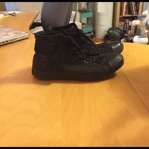 Black high top converse