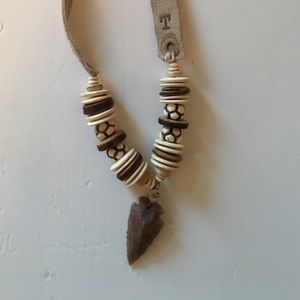 Twine and twig necklace or wrap bracelet