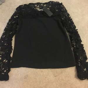 NWT.  Black lace top