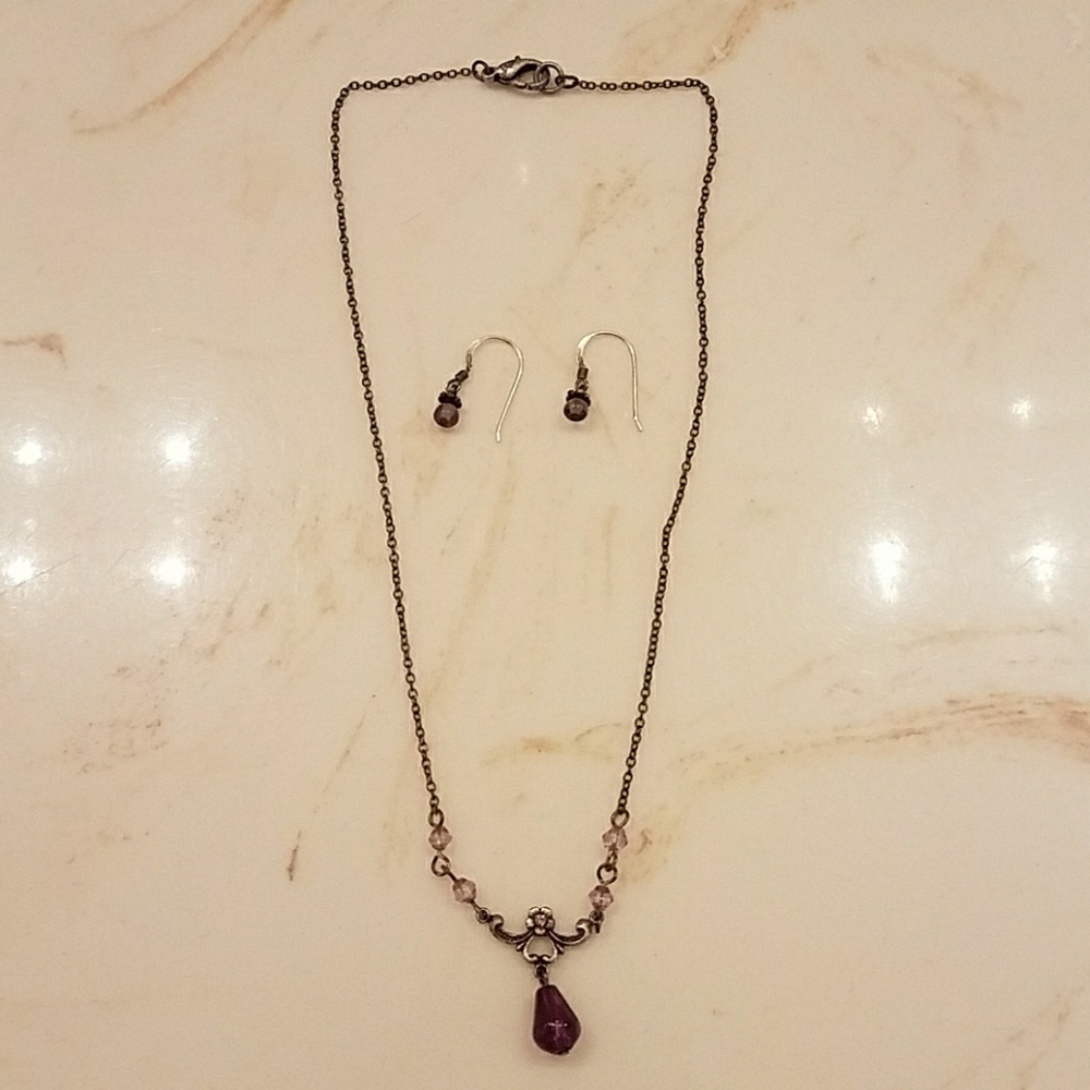Vintage necklace and earring set.