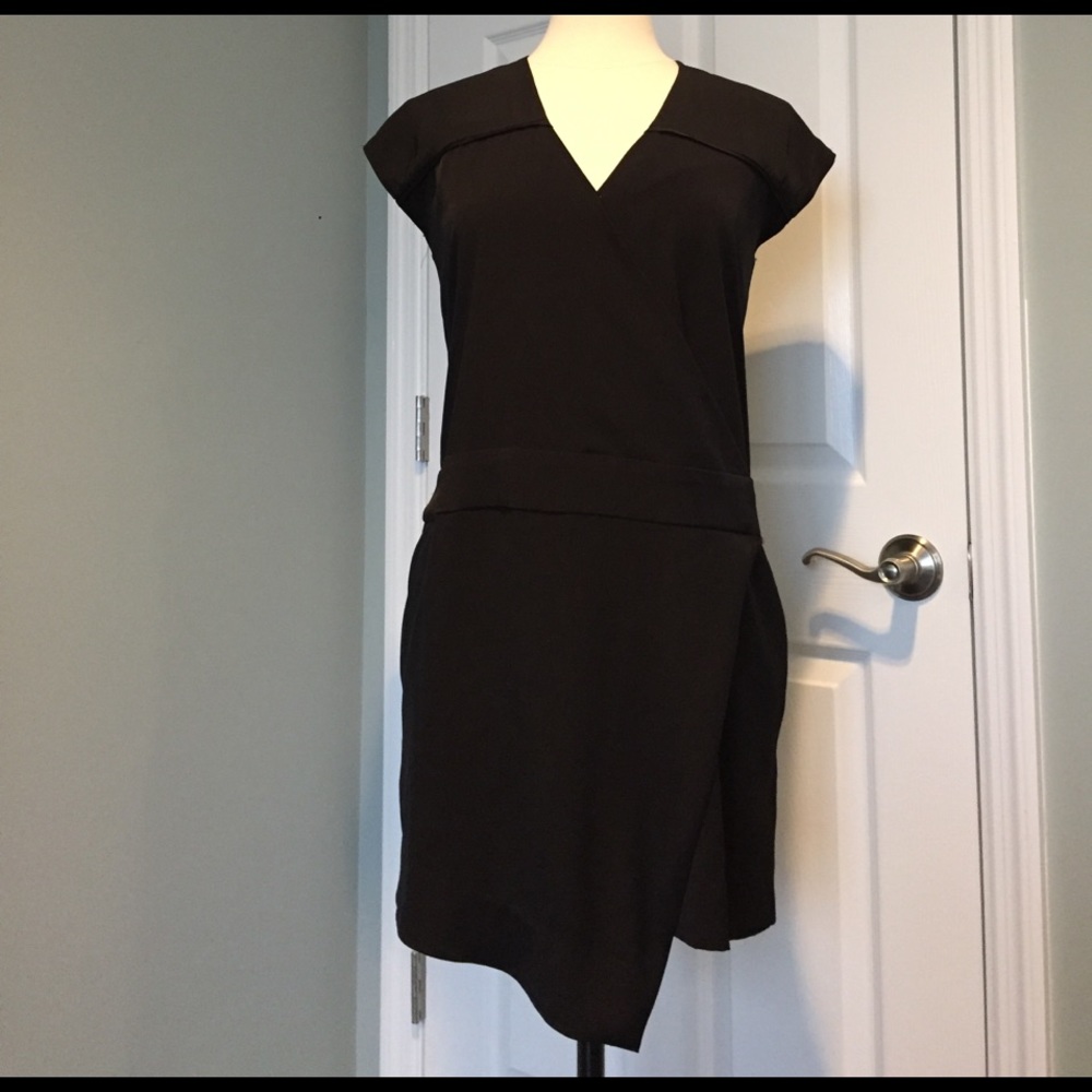 RACHEL Rachel Roy black wrap dress