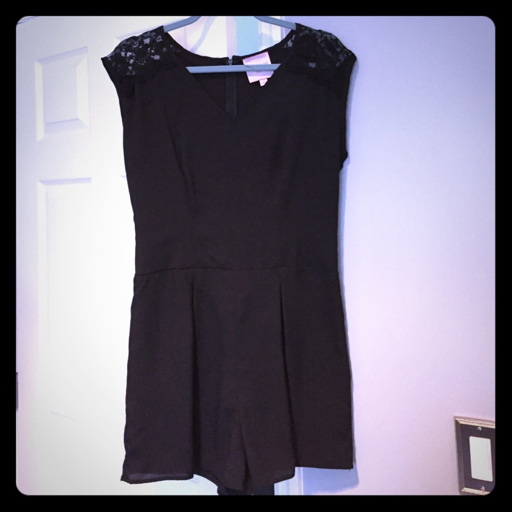 Romeo and Juliet couture black romper