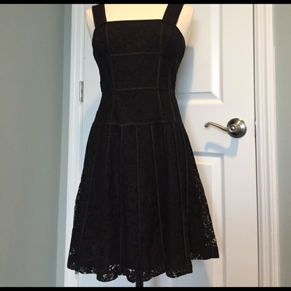 Ann Taylor black lace dress