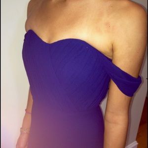 Royal blue, sleeveless, prom dress