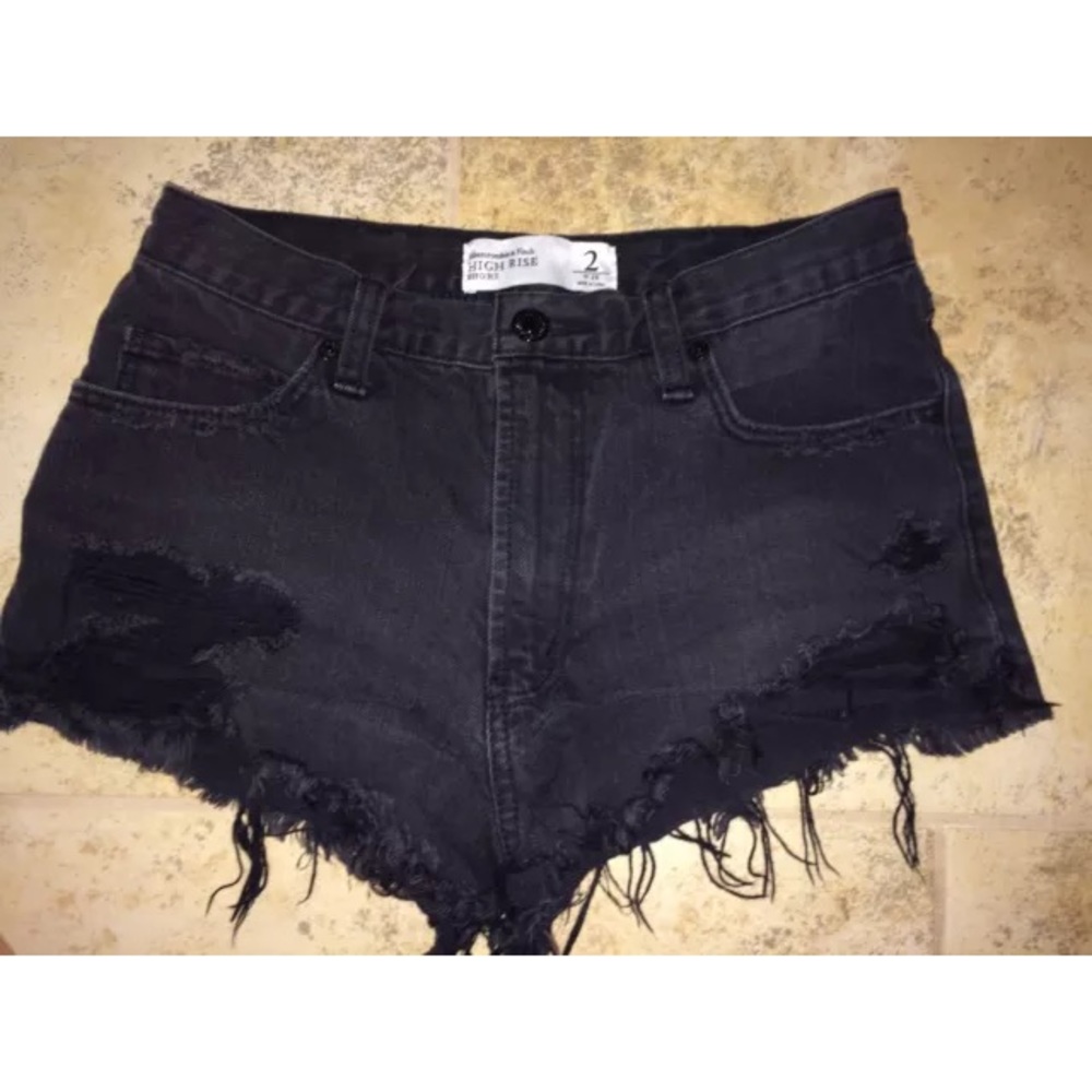 Abercrombie high-rise festival cut off shorts