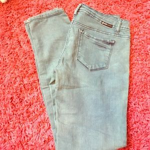 Blue skinny jeans