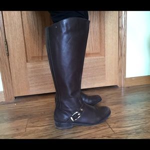 Brown Leather Riding Boots (wide calf) 9.5